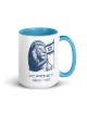 Un peuple qui s'élève comme un lion Mug avec de la couleur à l'intérieur