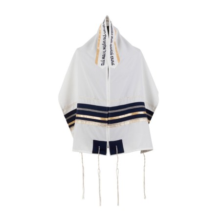 Dramatic Black Gold White Tallit Set by Ronit Gur | Modern Tallits