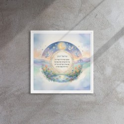 Personalized HaMalach HaGoel Children's Prayer Framed Canvas Wall Art