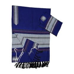 Gabrieli Handwoven Royal Blue Wool Tal... | Gabrieli Hand Woven Tallit