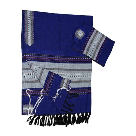 Gabrieli Handwoven Royal Blue Wool Tal... | Gabrieli Hand Woven Tallit