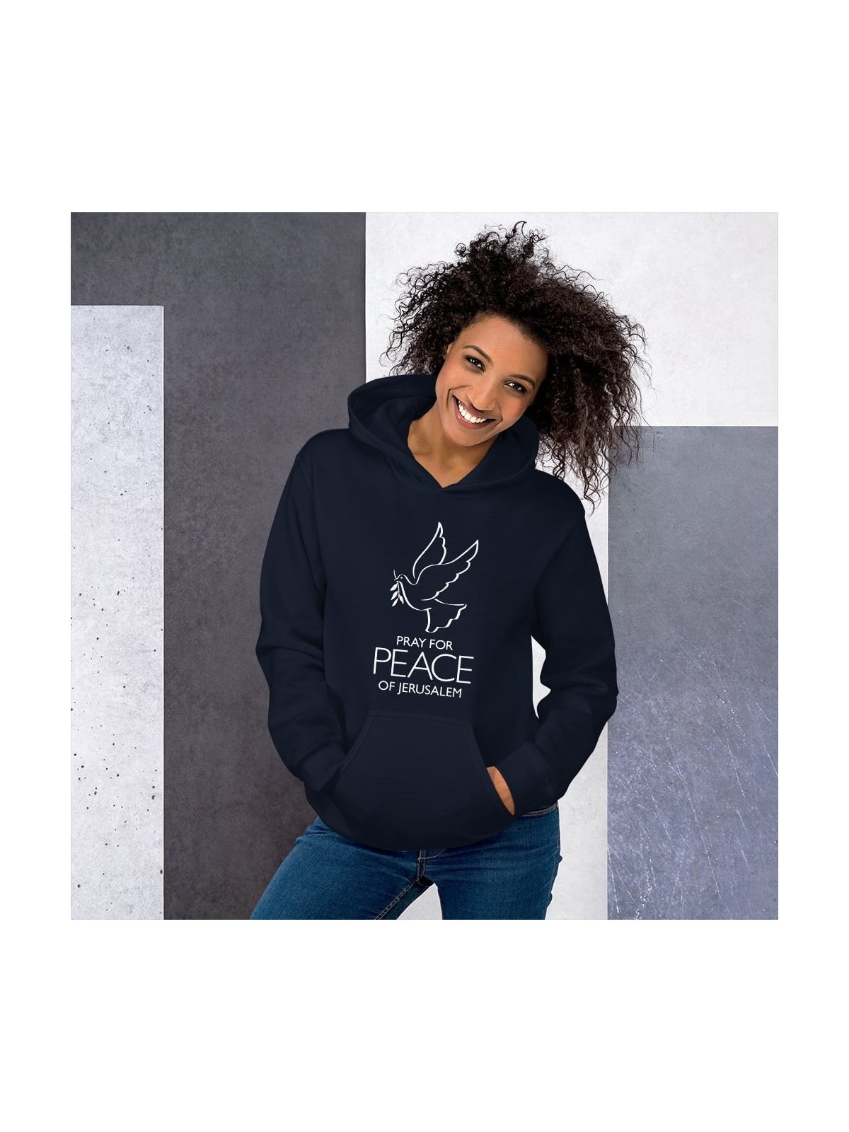 Priez pour la paix de Jérusalem Sweat à capuche - Unisexe