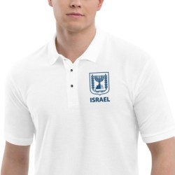 חולצת פולו לגברים של סמל ישראל