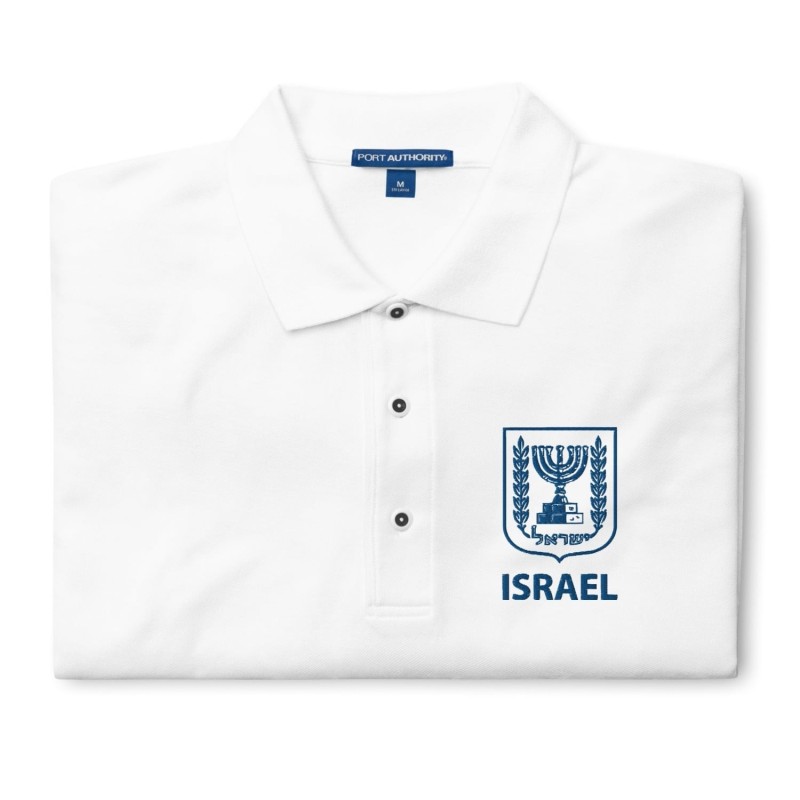 חולצת פולו לגברים של סמל ישראל