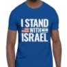 I Stand with Israel Block Print and Flags Unisex T-Shirt