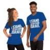 I Stand with Israel Block Print and Flags Unisex T-Shirt