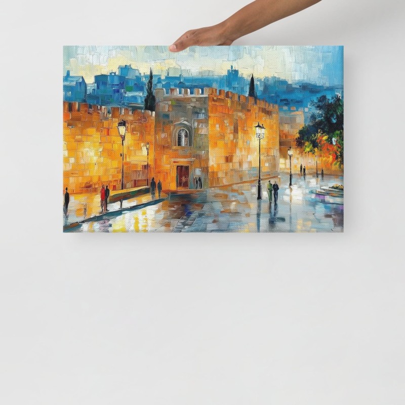 Jaffa Gate in Jerusalem Print on Canvas