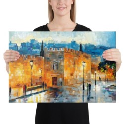 Jaffa Gate in Jerusalem Print on Canvas