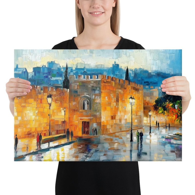 Jaffa Gate in Jerusalem Print on Canvas