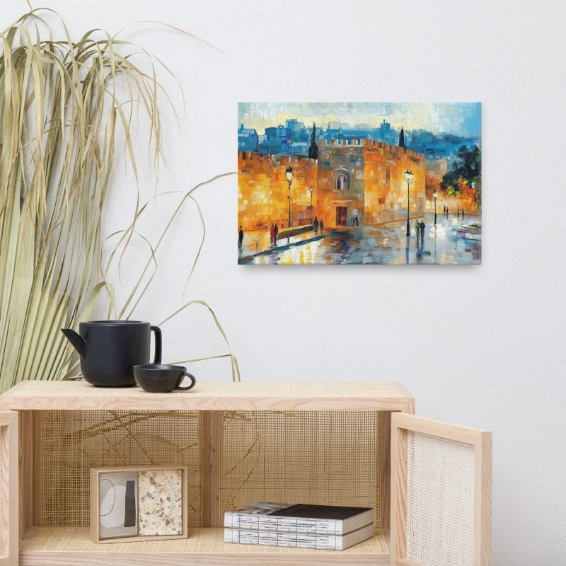 Jaffa Gate in Jerusalem Print on Canvas