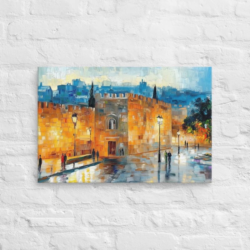 Jaffa Gate in Jerusalem Print on Canvas