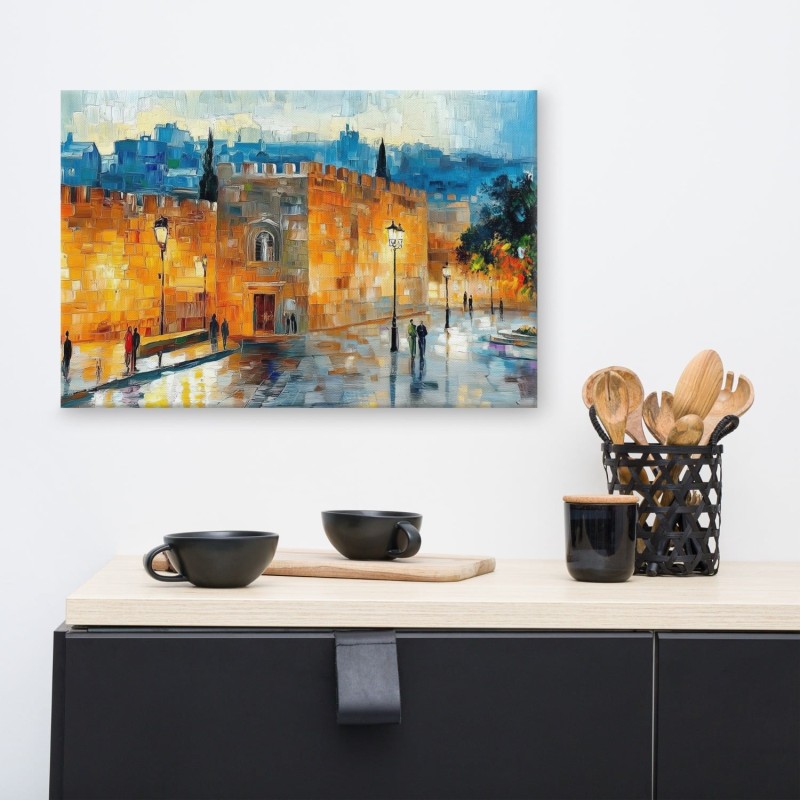 Porte de Jaffa à Jérusalem, impression sur toile