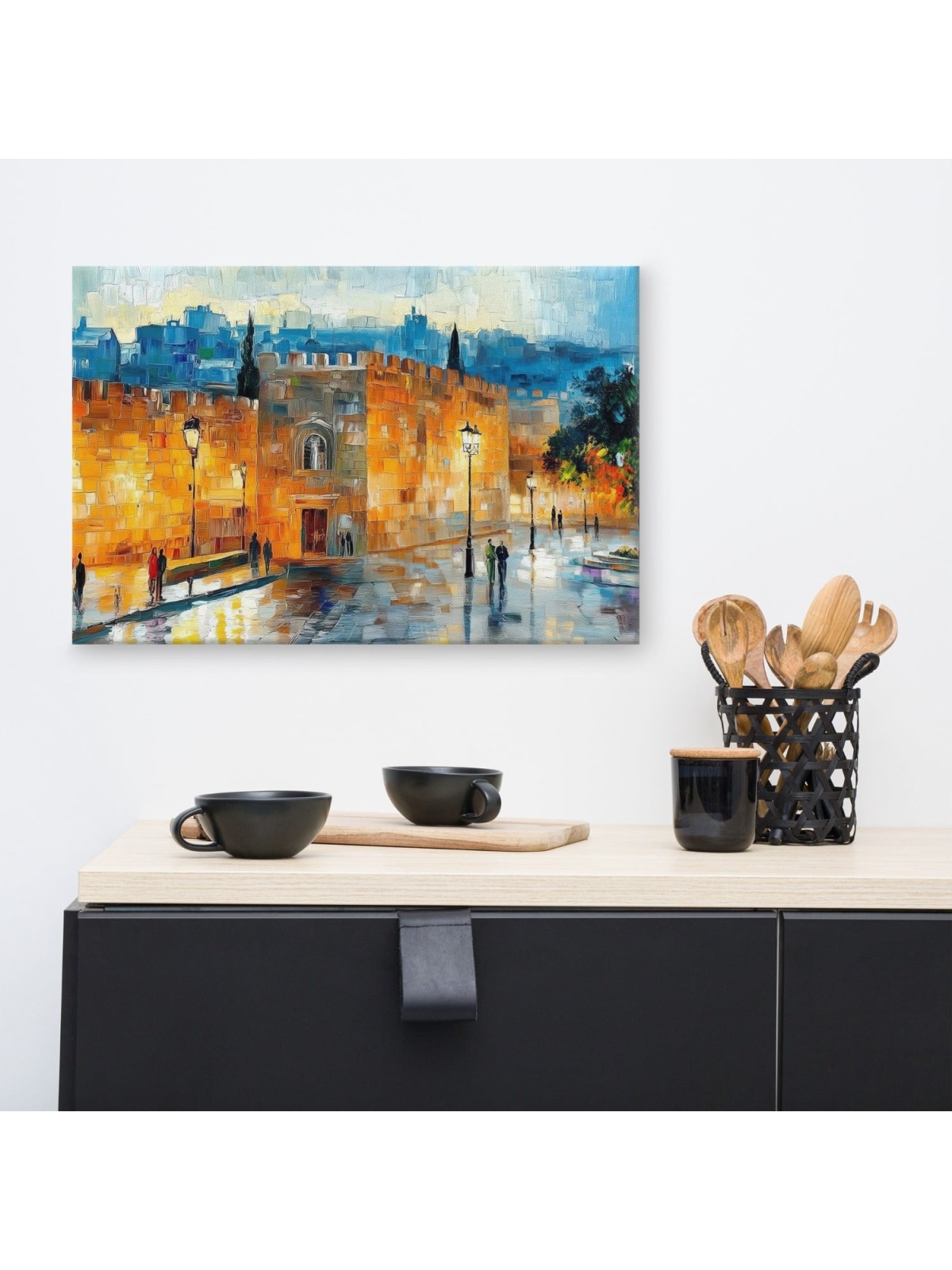 Jaffa Gate in Jerusalem Print on Canvas