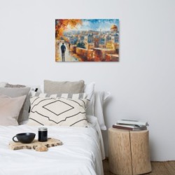 Walking the Old City of Jerusalem Print on Canvas