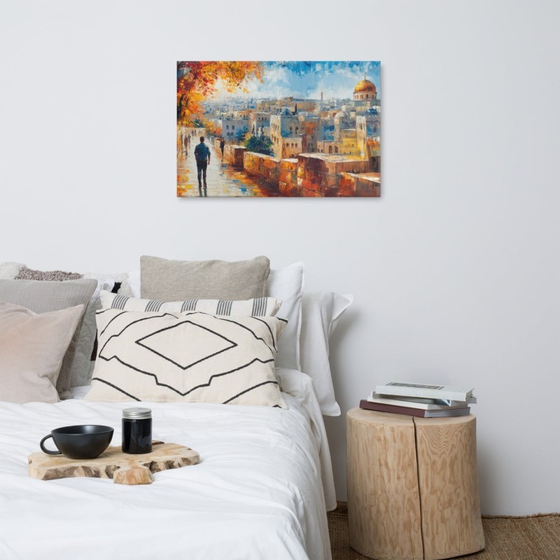 Walking the Old City of Jerusalem Print on Canvas
