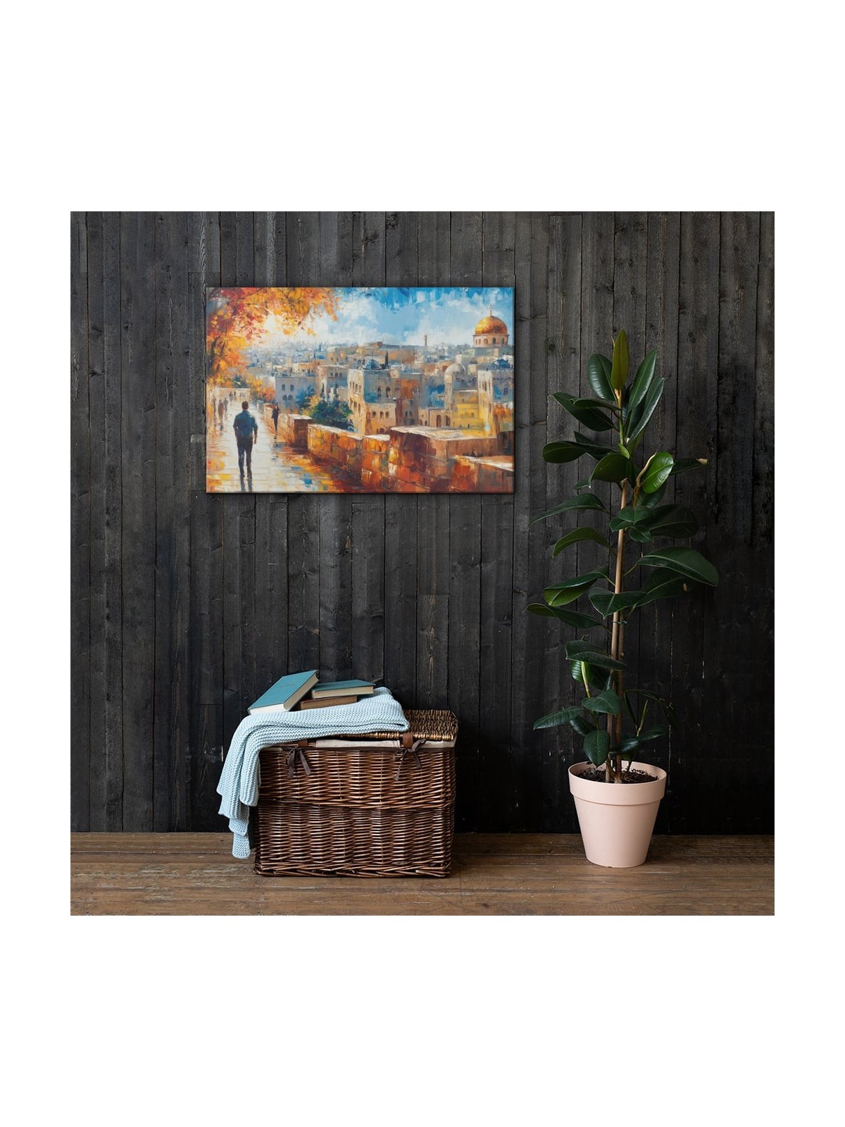 Walking the Old City of Jerusalem Print on Canvas