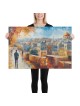 Marcher dans la vieille ville de Jérusalem, impression sur toile