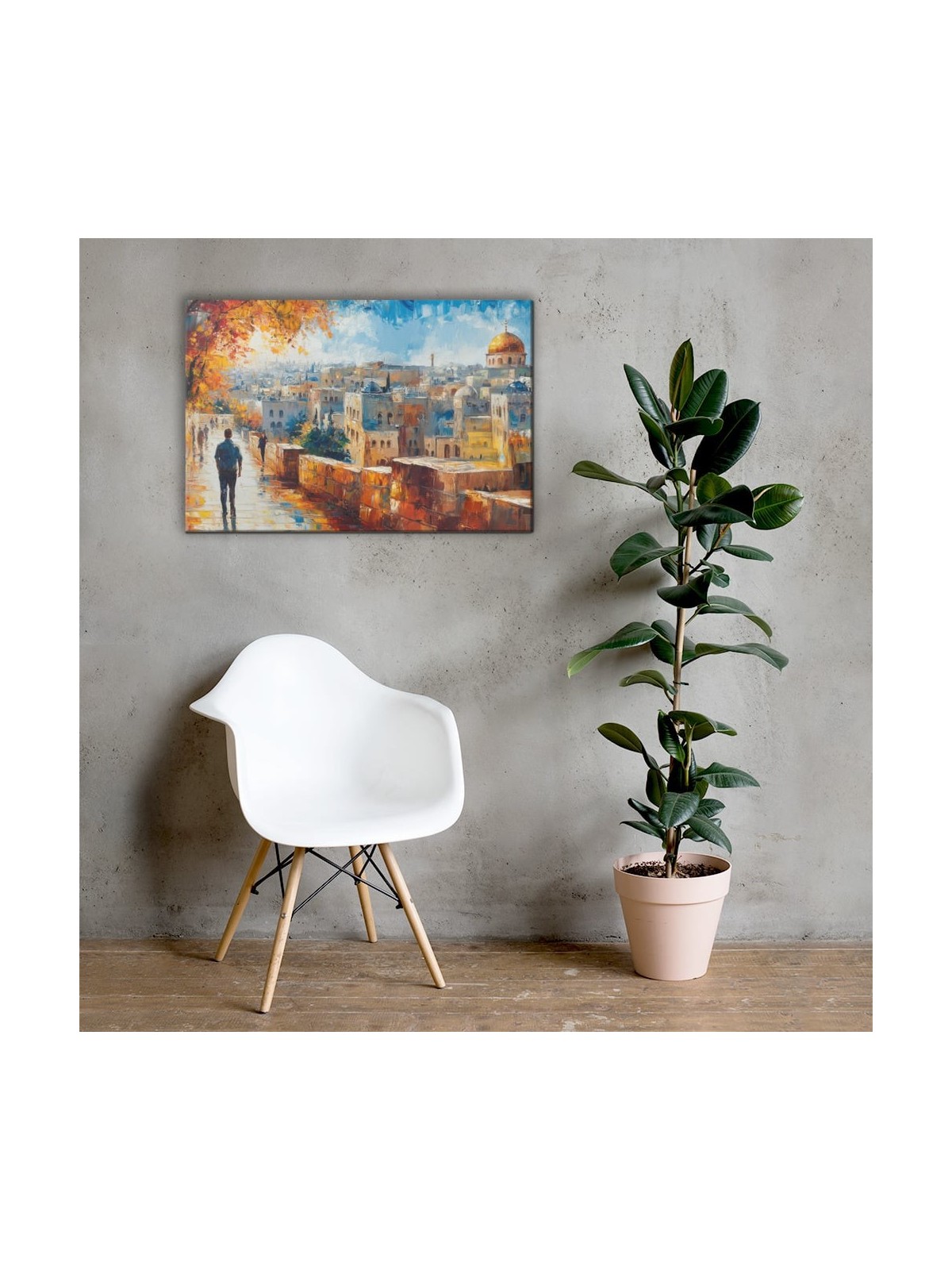 Walking the Old City of Jerusalem Print on Canvas