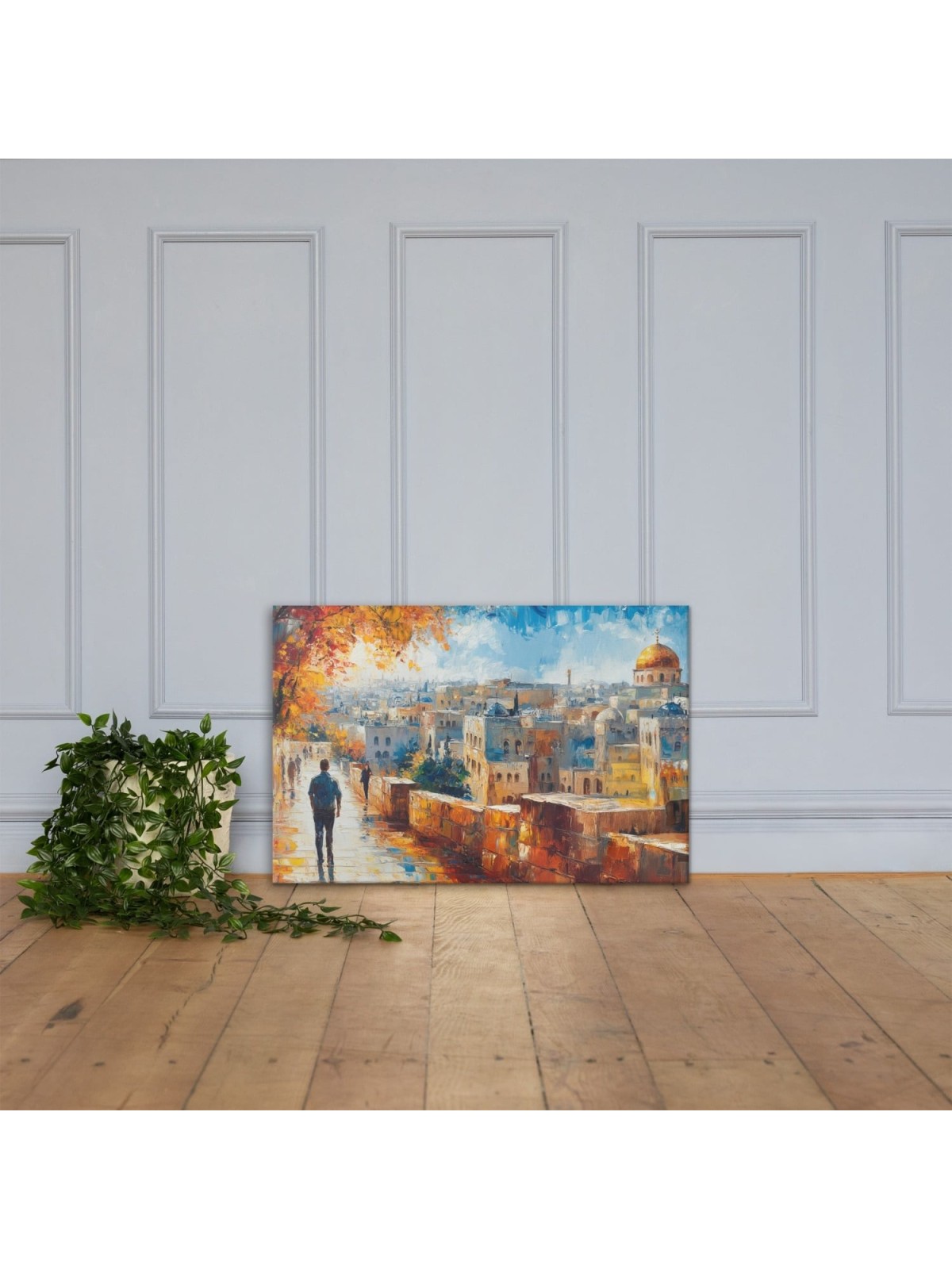 Marcher dans la vieille ville de Jérusalem, impression sur toile