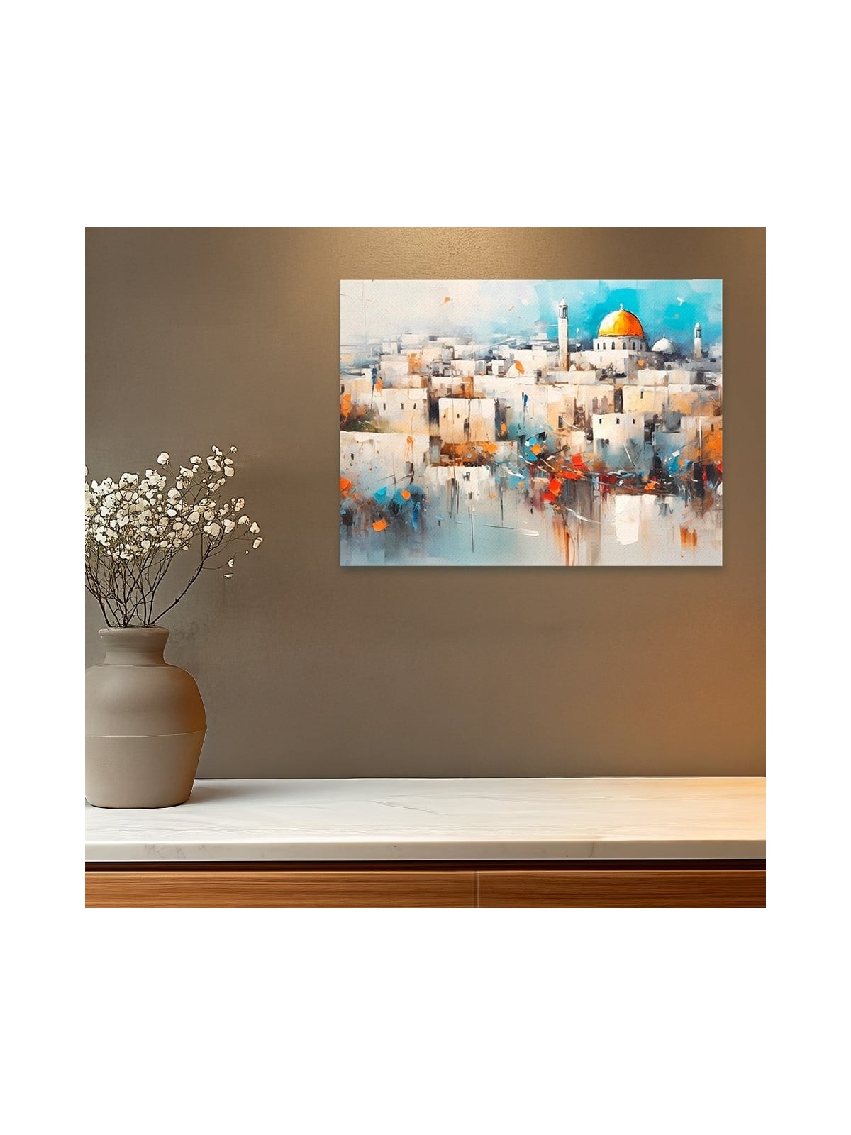 View of Jerusalem Print on Canvas