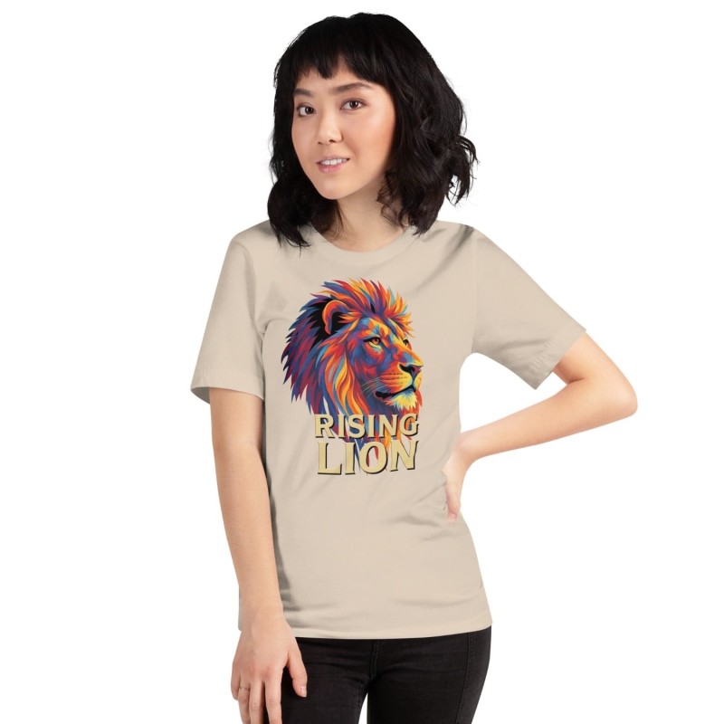 Lion montant Pop Art T-shirt unisexe