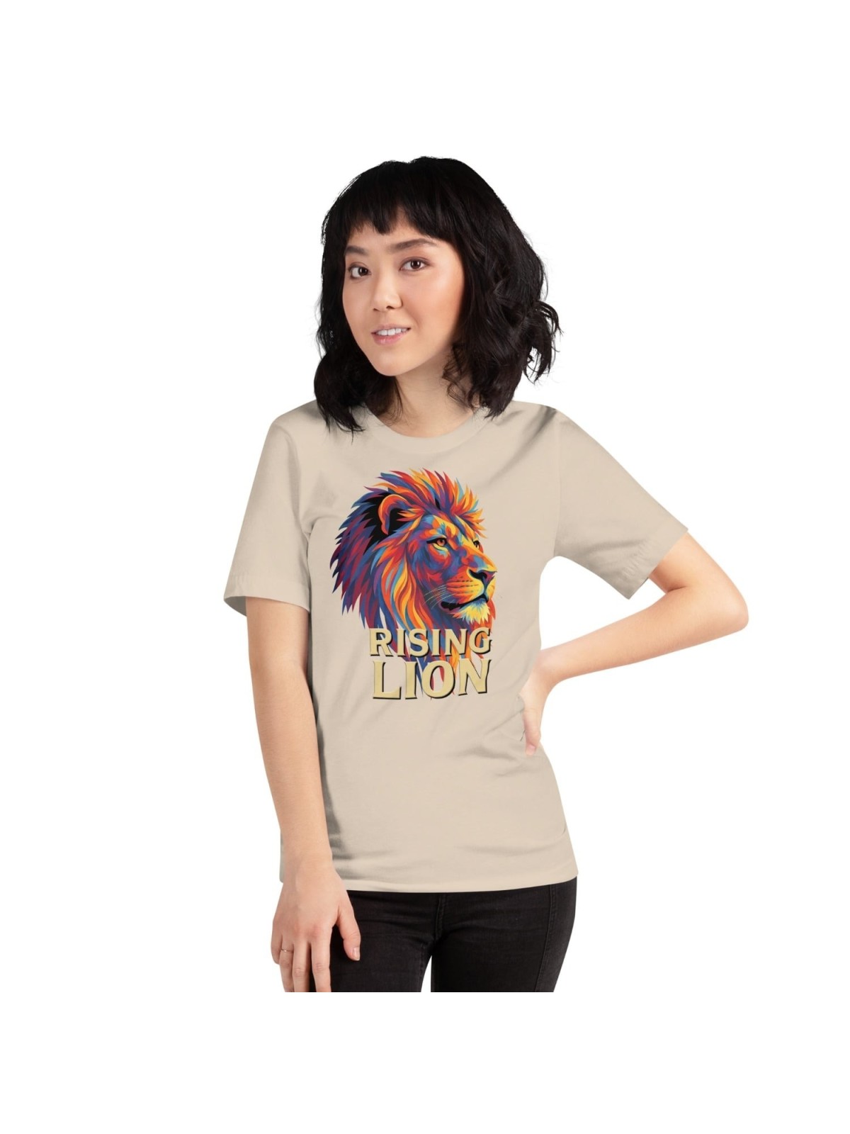 Lion montant Pop Art T-shirt unisexe