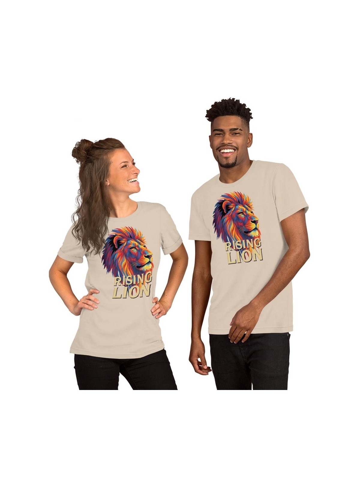 Lion montant Pop Art T-shirt unisexe