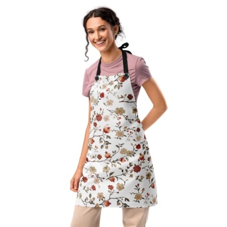 Designer Apron with Pomegranate Pattern