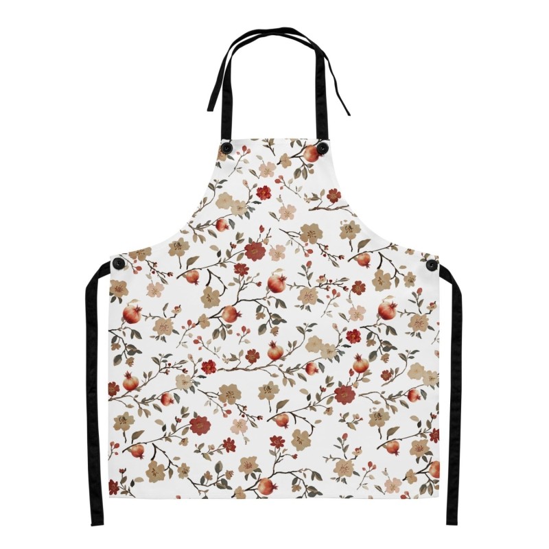 Designer Apron with Pomegranate Pattern