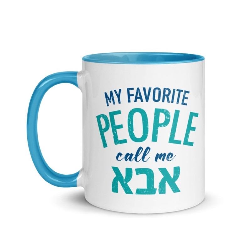 Mes gens préférés m'appellent Abba Mug avec couleur à l'intérieur