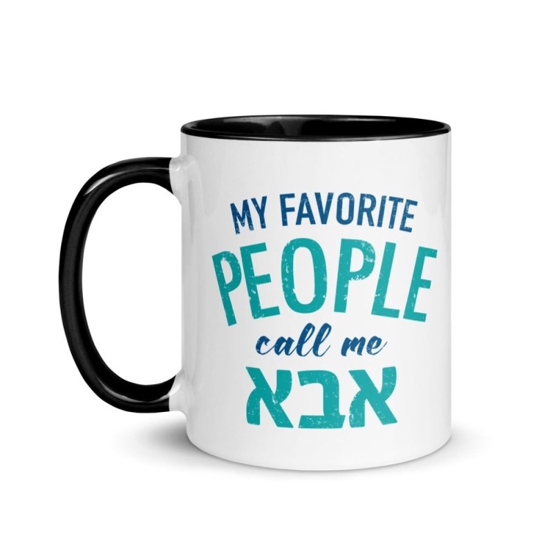 Mes gens préférés m'appellent Abba Mug avec couleur à l'intérieur