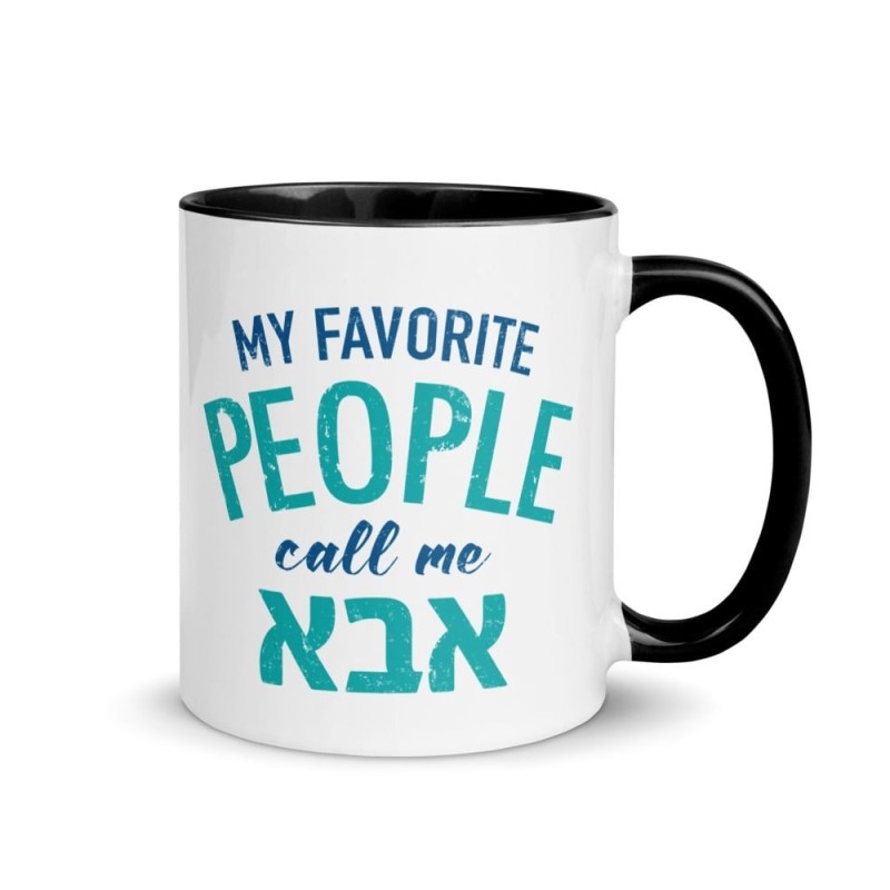 Mes gens préférés m'appellent Abba Mug avec couleur à l'intérieur