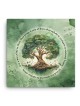 Blooming Tree of Life Print on Canvas - Green