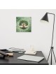 Arbre de vie en fleurs, impression sur toile - Vert
