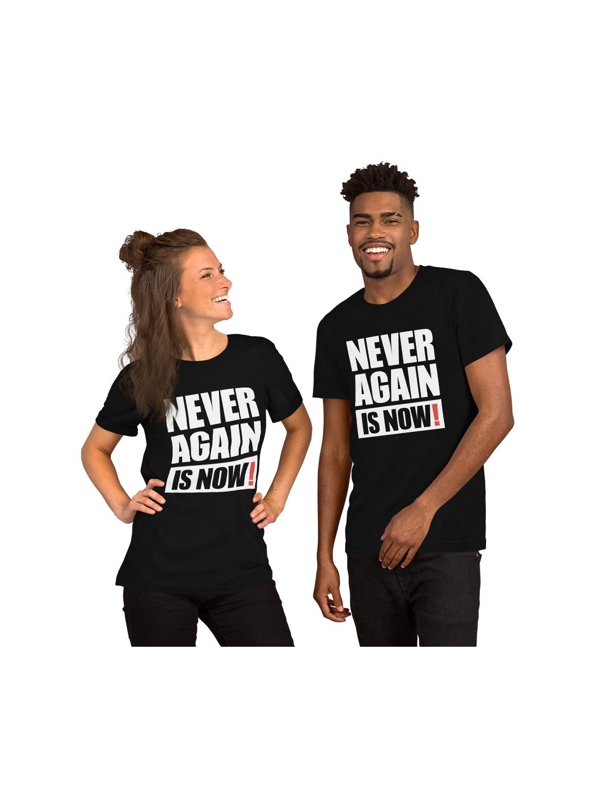 Plus jamais, c'est maintenant ! T-shirt à imprimé bloc - Unisexe