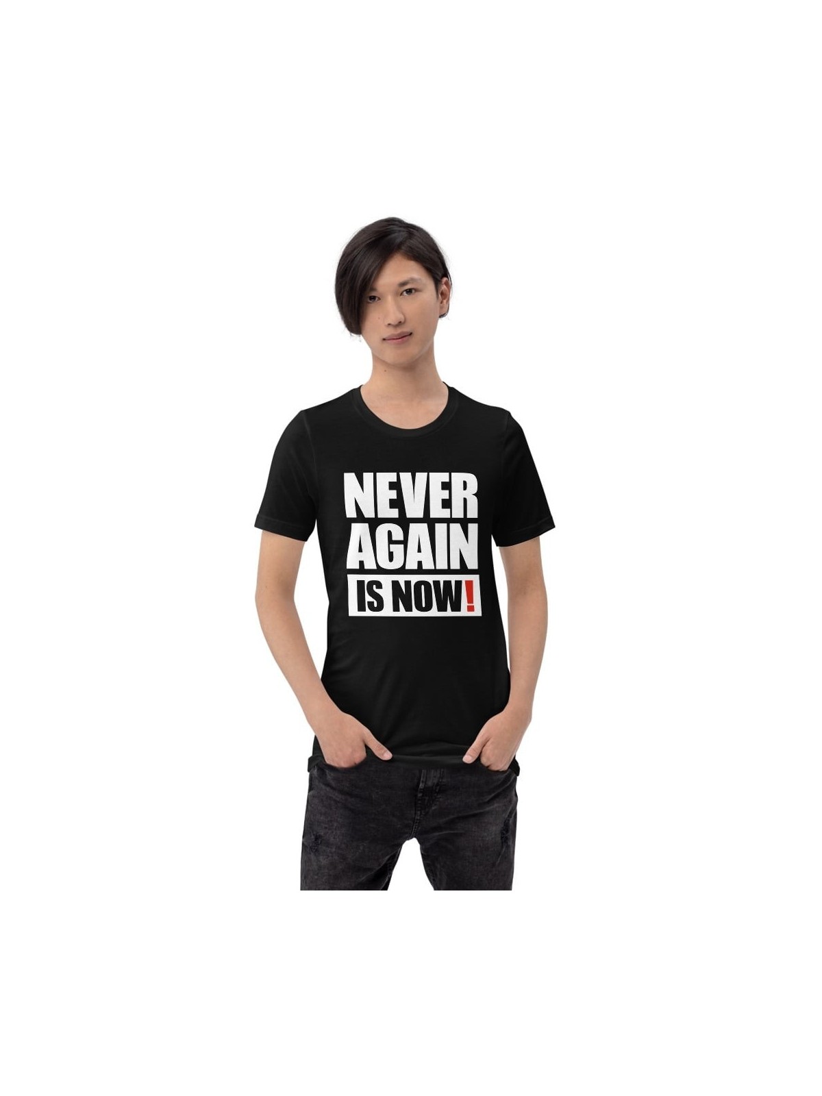 Plus jamais, c'est maintenant ! T-shirt à imprimé bloc - Unisexe