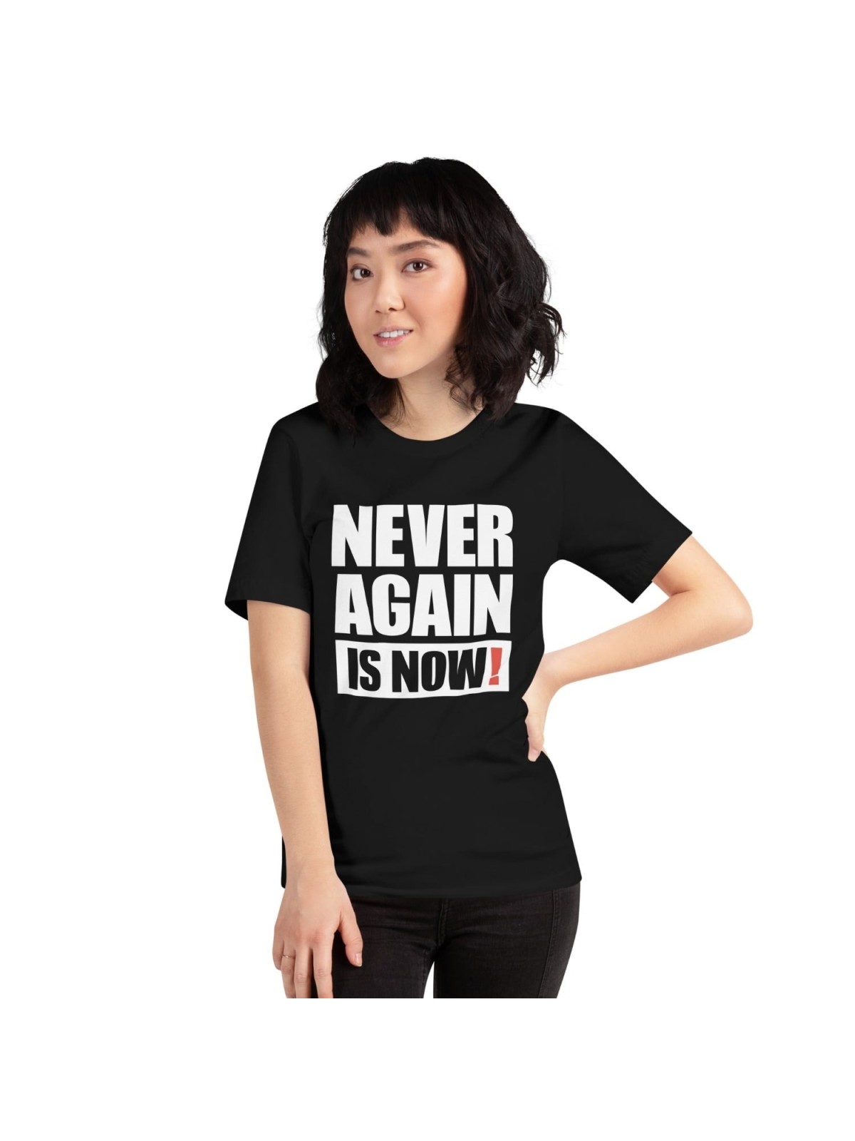 Plus jamais, c'est maintenant ! T-shirt à imprimé bloc - Unisexe