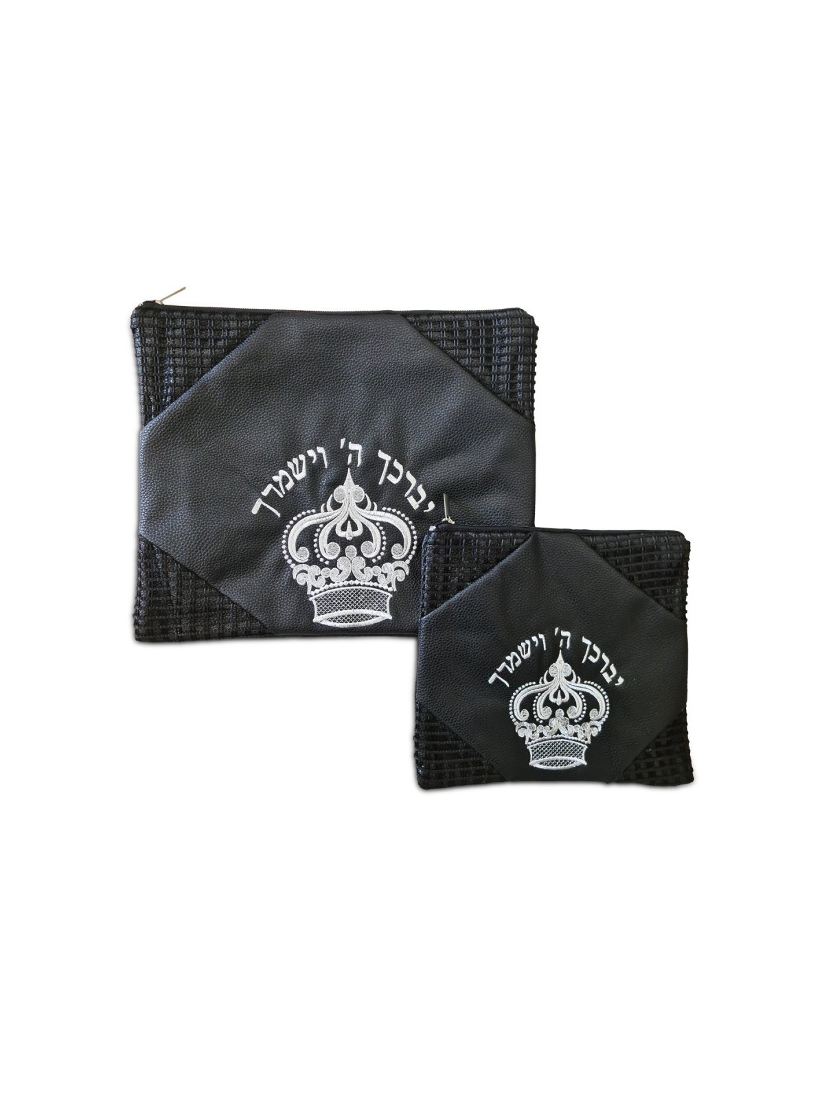 Black Faux Leather Tallit and Tefillin Bag ... | Talit & Tefillin Bags