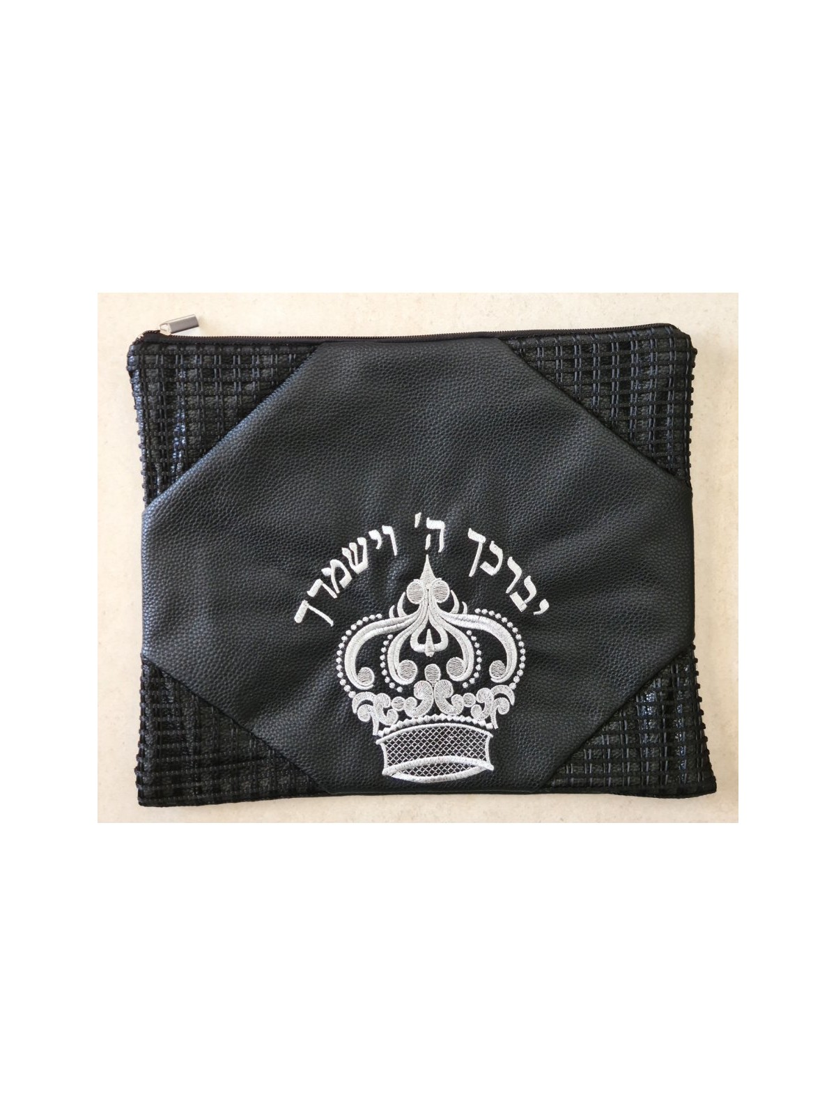 Black Faux Leather Tallit and Tefillin Bag ... | Talit & Tefillin Bags