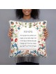 Floral Home Blessing in Hebrew Pillow