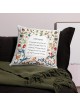 Floral Home Blessing in Hebrew Pillow