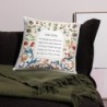 Floral Home Blessing in Hebrew Pillow