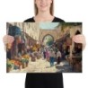 Old Jerusalem Market Print on Canvas