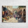Old Jerusalem Market Print on Canvas