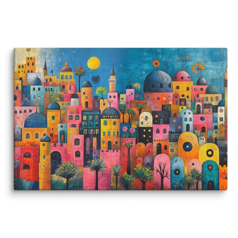 The Colors of Jerusalem Print on Canvas