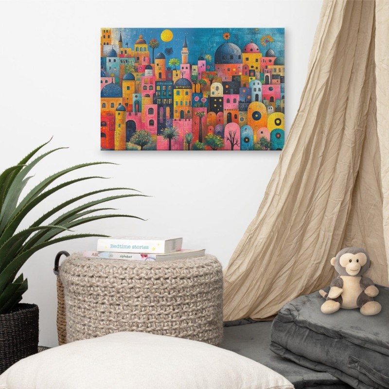 The Colors of Jerusalem Print on Canvas