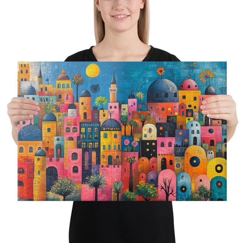 The Colors of Jerusalem Print on Canvas