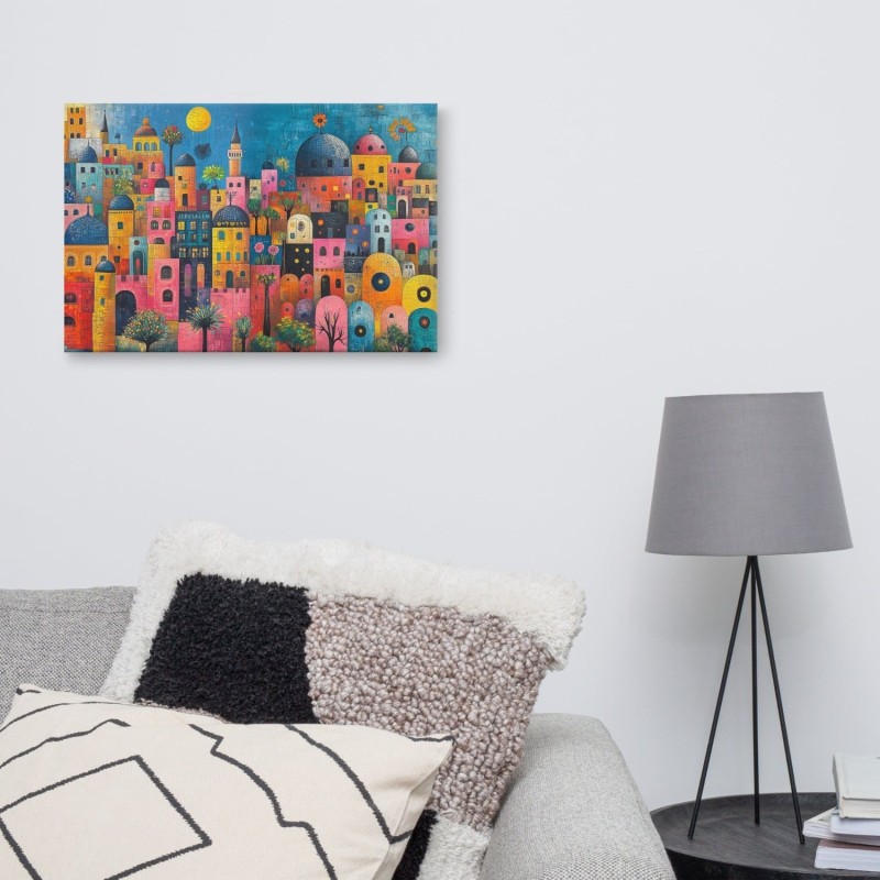The Colors of Jerusalem Print on Canvas