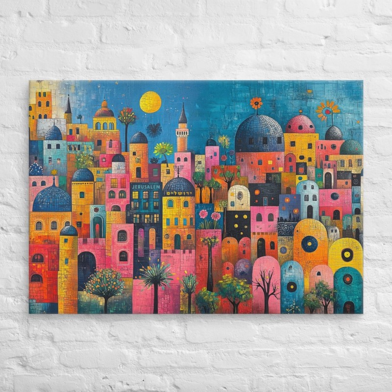 The Colors of Jerusalem Print on Canvas
