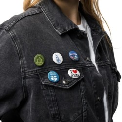 Set of 5 Israel Button Pins